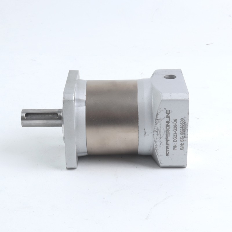 EG-serie planetaire versnellingsbak overbrengingsverhouding 20:1 speling 20arc-min voor 6,35 mm as Nema 23 stappenmotor
