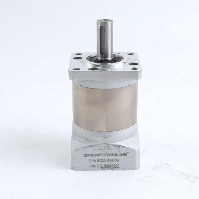 EG-serie planetaire versnellingsbak overbrengingsverhouding 20:1 speling 20arc-min voor 6,35 mm as Nema 23 stappenmotor