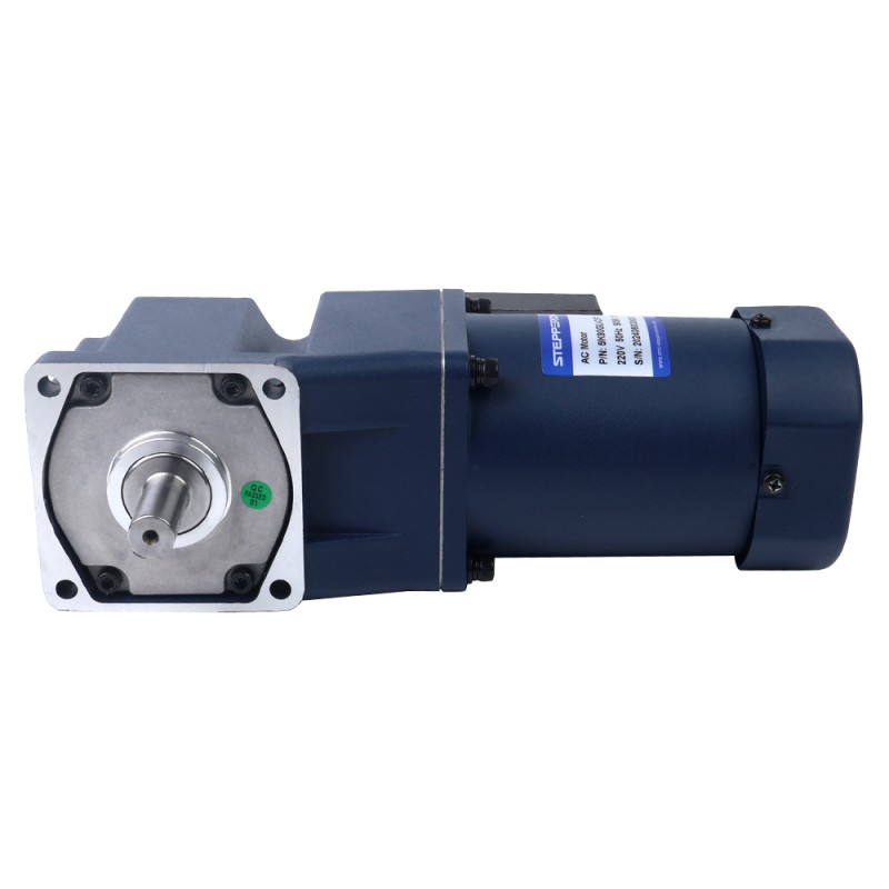 90W 220VAC 50Hz 90RPM 7,00Nm(991,28oz.in) Flens 90mm Haakse versnellingsbak Spiebaan-as Eenfasige AC-inductiemotor - 5IK90GU-CFT/5GU15RT | StepperOnline