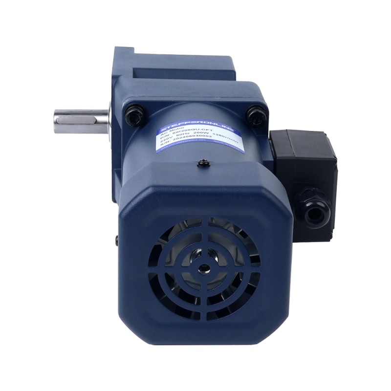 Drie fase 220VAC/380VAC 200W 50/60Hz Flens 104mm Overbrengingsverhouding 100:1 AC-inductiemotor met haakse versnellingsbak
