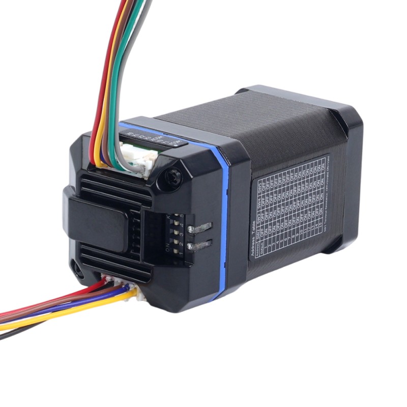 ESS Serie 0,72Nm(101,96oz.in) Nema 17 Geïntegreerde RS485 gesloten lopen stappenmotor-servomotor 24VDC 1000PPR - ESS17-RS07 | StepperOnline