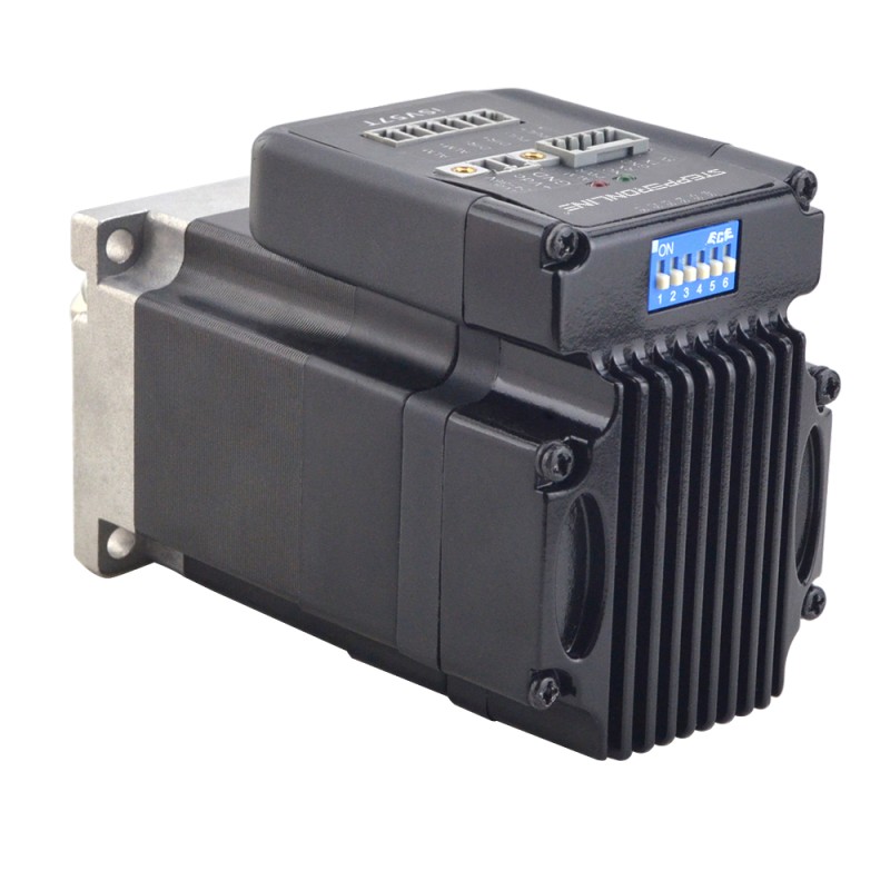 NEMA 23 Geïntegreerde Eenvoudige Servomotor 90w 3000rpm 0.3Nm(42.49oz.in) 20-50VDC Borstelloze DC Servomotor