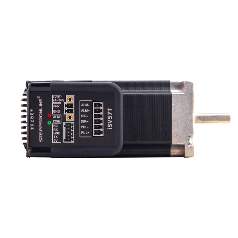 NEMA 23 geïntegreerde eenvoudige servomotor 130w 3000 rpm 0,45 Nm (63,73oz.in) 20-50VDC borstelloze DC-servomotor