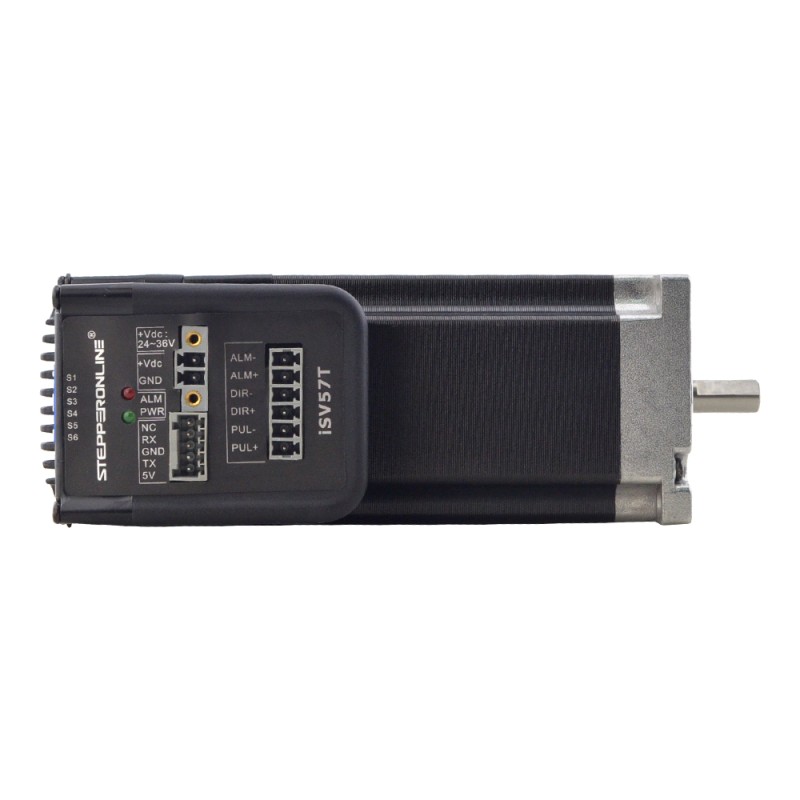 NEMA 23 geïntegreerde eenvoudige servomotor 180w 3000 rpm 0,6 Nm (84,98oz.in) 20-50VDC servomotor - korte as