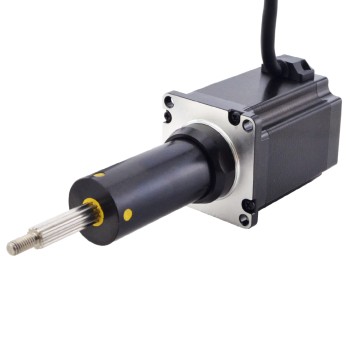 NEMA 23 Captive Acme Lineaire Stappenmotor 4.0A 75mm Stapel Schroefdraad 5.08mm (0.2") 