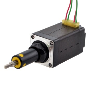 NEMA 8 captive Acme lineaire stappenmotor 0,5A - Stapelhoogte 38,2mm - Schroefdraad 2mm (0,07874") - Slaglengte 19,1mm NEMA 8 captive Acme lineaire stappenmotor 0,5A - Stapelhoogte 38,2mm - Schroefdraad 2mm (0,07874") - Slaglengte 19,1mm