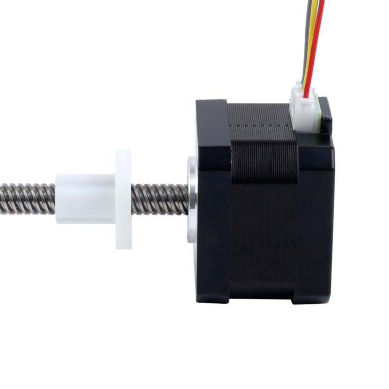 Nema 17 extern 34mm stapelhoogte 0.4A kabel 8mm(0.31496") lengte 150mm - 17E13S0404MB4-150RS | StepperOnline