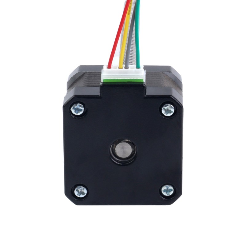 Nema 17 extern 34mm stapelhoogte 0.4A kabel 8mm(0.31496") lengte 150mm - 17E13S0404MB4-150RS | StepperOnline