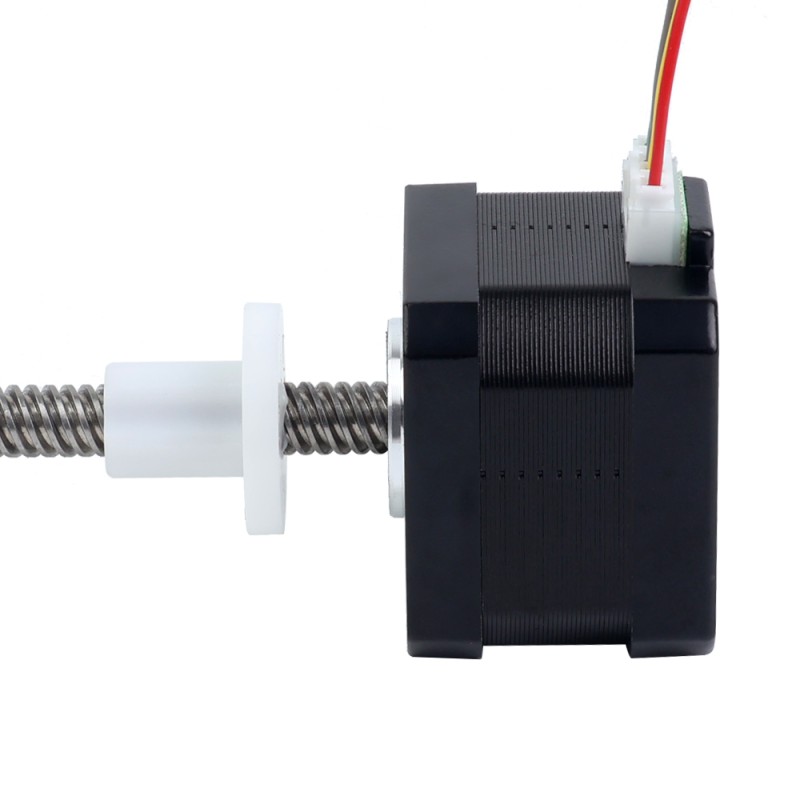 Nema 17 externe 34mm stapel 0,4A-kabel 8mm(0,31496") lengte 200mm - 17E13S0404MB4-200RS | StepperOnline