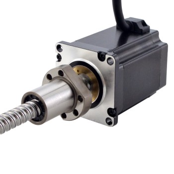NEMA 23 externe bal schroef lineaire stappenmotor 4.0A 76mm stack schroef leiden 10mm (0,3937")  Loodlengte 200mm