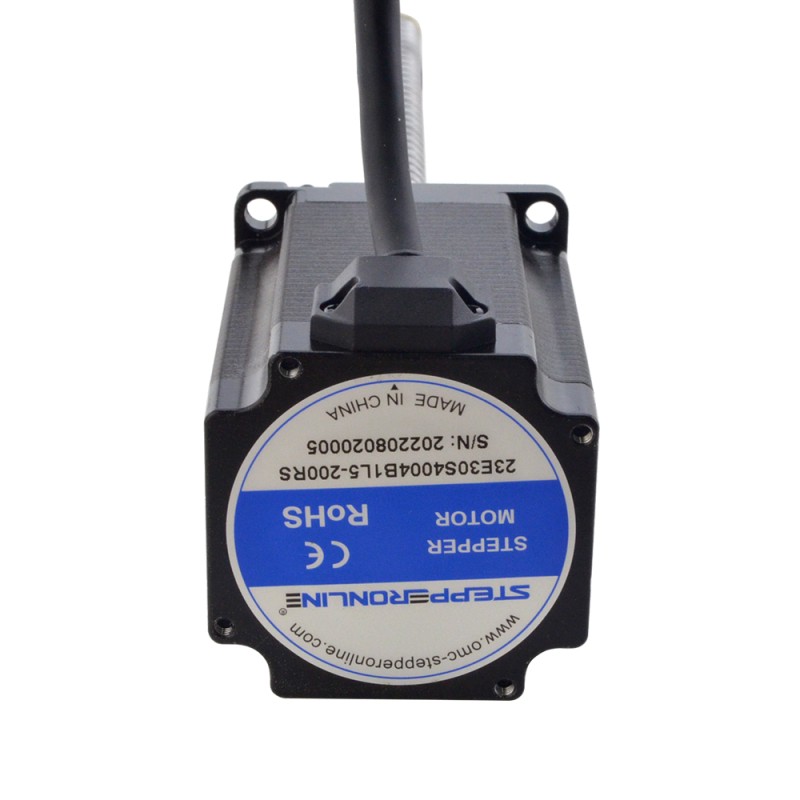NEMA 23 externe bal schroef lineaire stappenmotor 4.0A 76mm stack schroef leiden 10mm (0,3937")  Loodlengte 200mm - 23E30S4004B1L5-200RS | StepperOnline