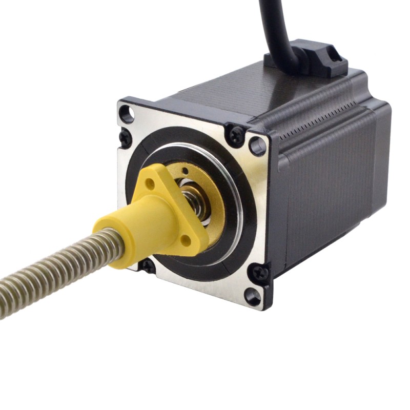 NEMA 23 Externe Acme Lineaire Stappenmotor 4.0A 76mm Stack Screw Lood 2,54mm (0,1) Loodlengte 200mm