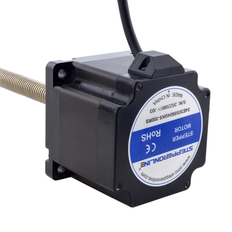 NEMA 34 Externe Acme Lineaire Stappenmotor 5.5A 76mm Stack Screw Lood 2.54mm (0.1 ) Loodlengte 200mm