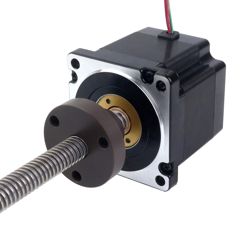 NEMA 34 externe Acme lineaire stappenmotor 5,5A 76mm stapelschroefdraad 6,35mm(0,25") Draadlengte 250mm - 34E31S5504RK5-250RS | StepperOnline