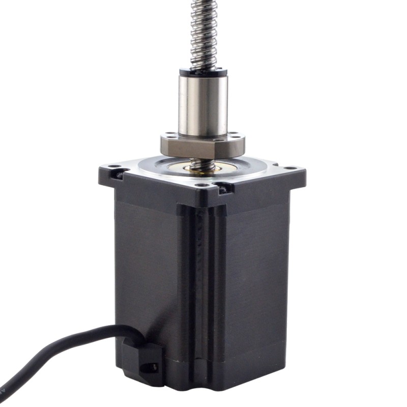 NEMA 34 externe balschroef lineaire stappenmotor 8Nm (1132.90oz.in) 6.0A 114mm stelschroef 10mm (0.3937) lengte 200mm