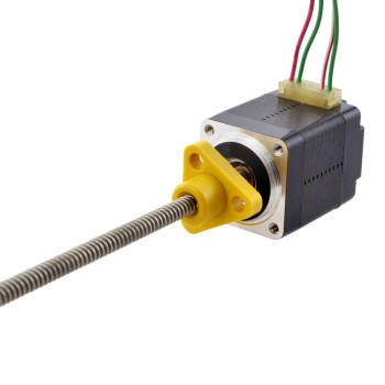 NEMA 8 externe trapeziumvormige lineaire stappenmotor 0,5A 28.2mm stapelschroefdraad 2mm (0,07874")