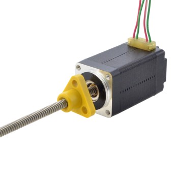 NEMA 8 externe trapeziumvormige lineaire stappenmotor 0,5A 38,2mm stapelschroefdraad 2mm(0,07874") Draadlengte 100mm