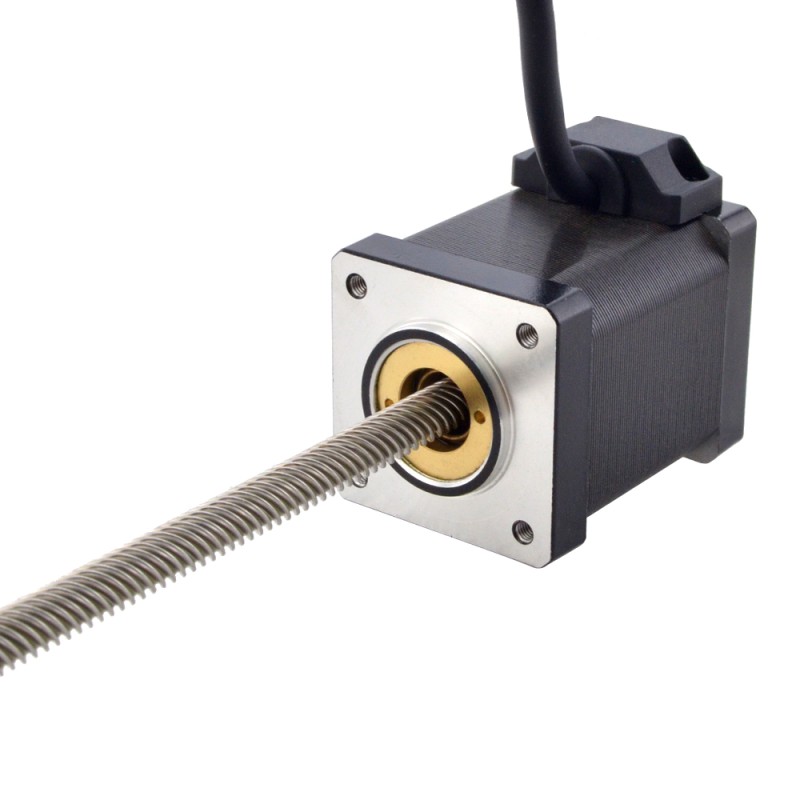NEMA 14 niet-captieve lineaire stappenmotor 1,5A 47mm stelschroeflood 12,7mm (0,5) Loodlengte 200mm