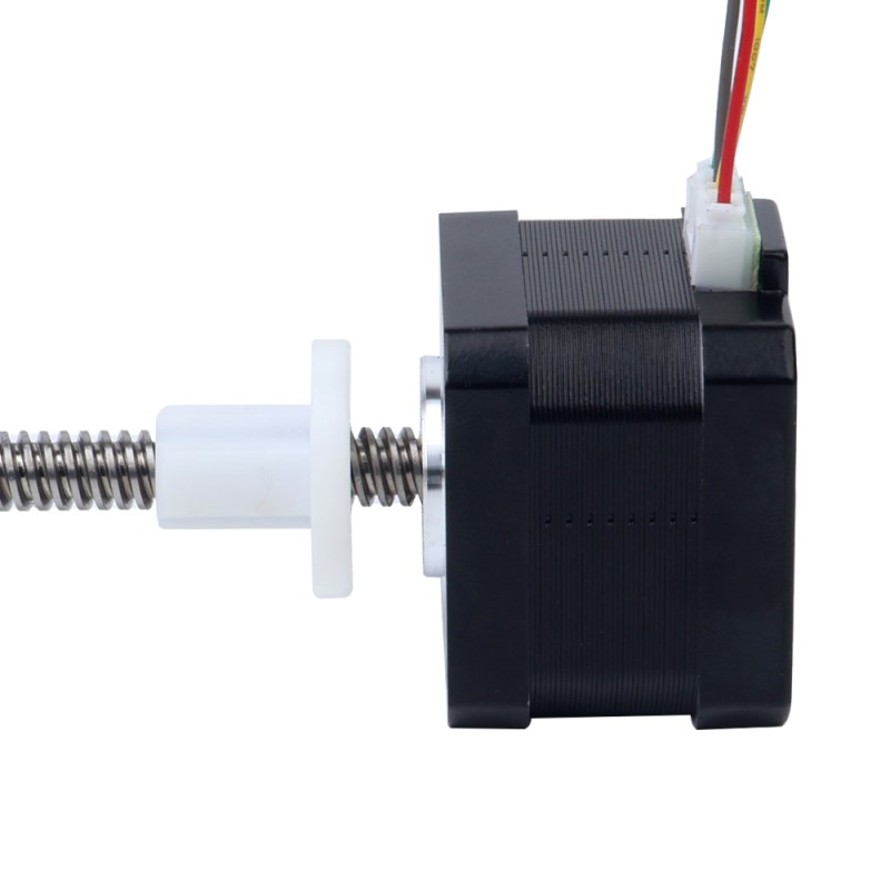Nema 17 Extern 34mm Stapel 0,4A Lood 4mm Lengte 100mm - 17E13S0404DB4-100RS | StepperOnline UK