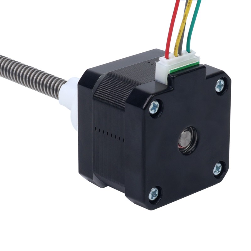 Nema 17 Extern 34mm Stapel 0,4A Lood 4mm Lengte 100mm - 17E13S0404DB4-100RS | StepperOnline UK