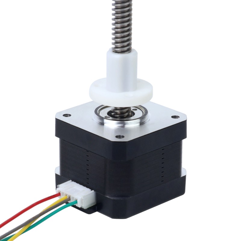 Nema 17 Extern 34mm Stapel 0,4A Lood 4mm Lengte 100mm - 17E13S0404DB4-100RS | StepperOnline UK