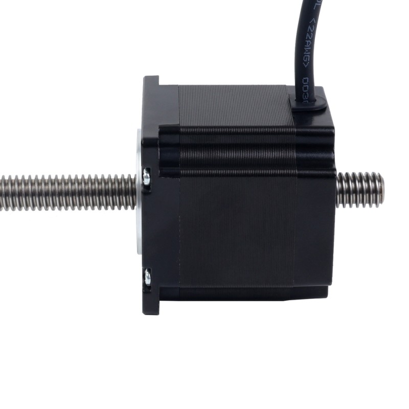 Nema 23 niet-vastzittend 56mm Stack 2.0A Lood 2mm (0,07874") Lengte 250mm - 23N22S2004AJ4-250RS | StepperOnline