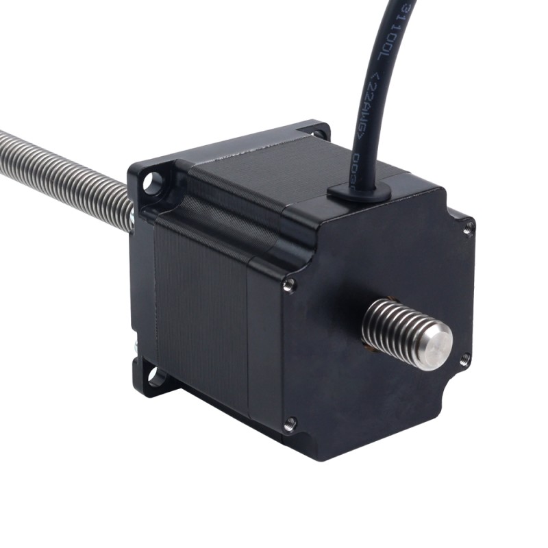 Nema 23 niet-vastzittend 56mm Stack 2.0A Lood 2mm (0,07874") Lengte 250mm - 23N22S2004AJ4-250RS | StepperOnline