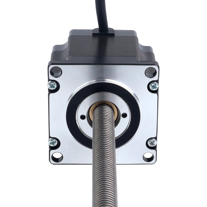Nema 23 niet-vastzittend 56mm Stack 2.0A Lood 2mm (0,07874") Lengte 250mm - 23N22S2004AJ4-250RS | StepperOnline