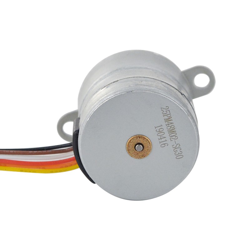 Φ25x25.5mm PM stappenmotor W/Wielsverhouding 30:1 Tandwielkast
