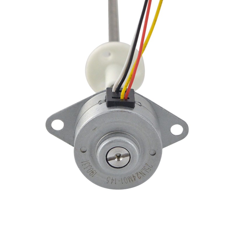 Φ25x15.7mm PM Externe Lineaire Stappenmotor 0.48A Lood 2.44mm/0.096 Lengte 110mm