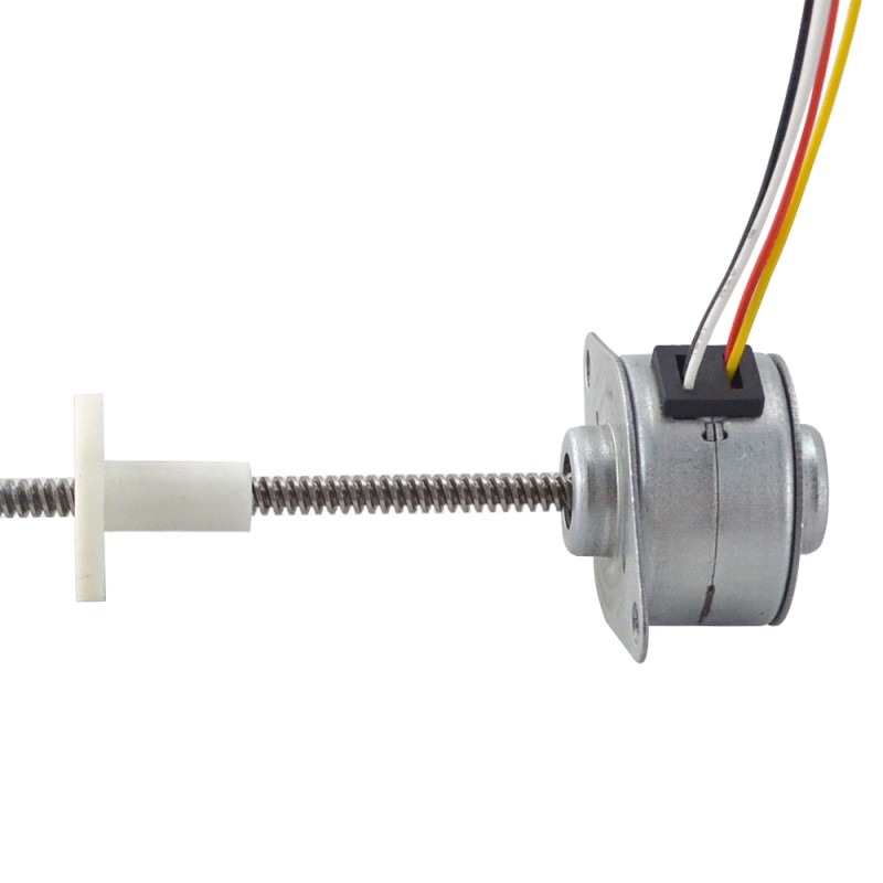 Φ25x15.7mm PM Externe Lineaire Stappenmotor 0.48A Lood 2.44mm/0.096 Lengte 110mm