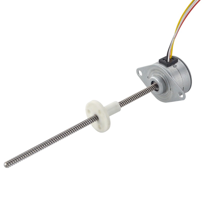 Φ25x15.7mm PM Externe Lineaire Stappenmotor 0.48A Lood 2.44mm/0.096 Lengte 110mm