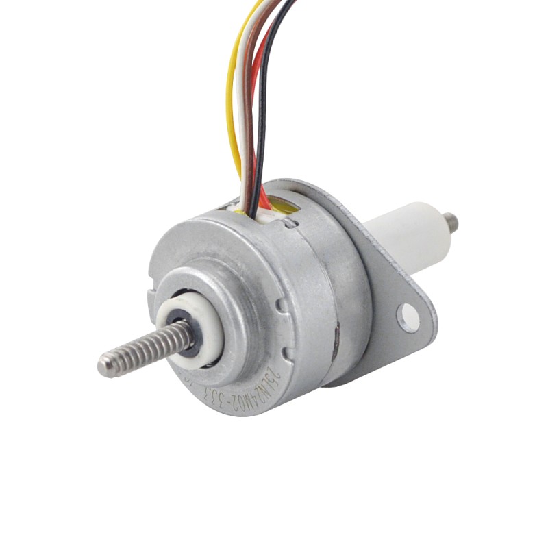 Φ25x15mm PM Captive Lineaire Stappenmotor 0.23A Lood 1mm/0.039 Reis 22mm