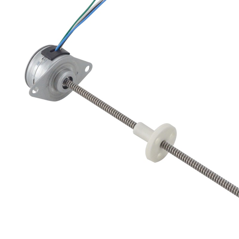 Φ25x14.5mm PM Externe Lineaire Stappenmotor 0.143A Lood 1.22mm/0.047 Lengte 174mm