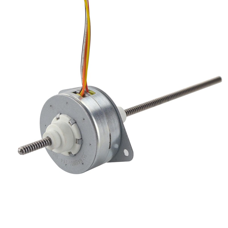Φ35x17.5mm PM Niet-captieve Lineaire Stappenmotor 0.46A Lood 1.22mm/0.047 Lengte 139.7mm