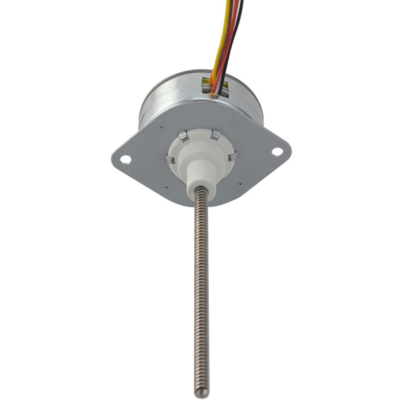 Φ35x17.5mm PM Niet-captieve Lineaire Stappenmotor 0.46A Lood 1.22mm/0.047 Lengte 139.7mm