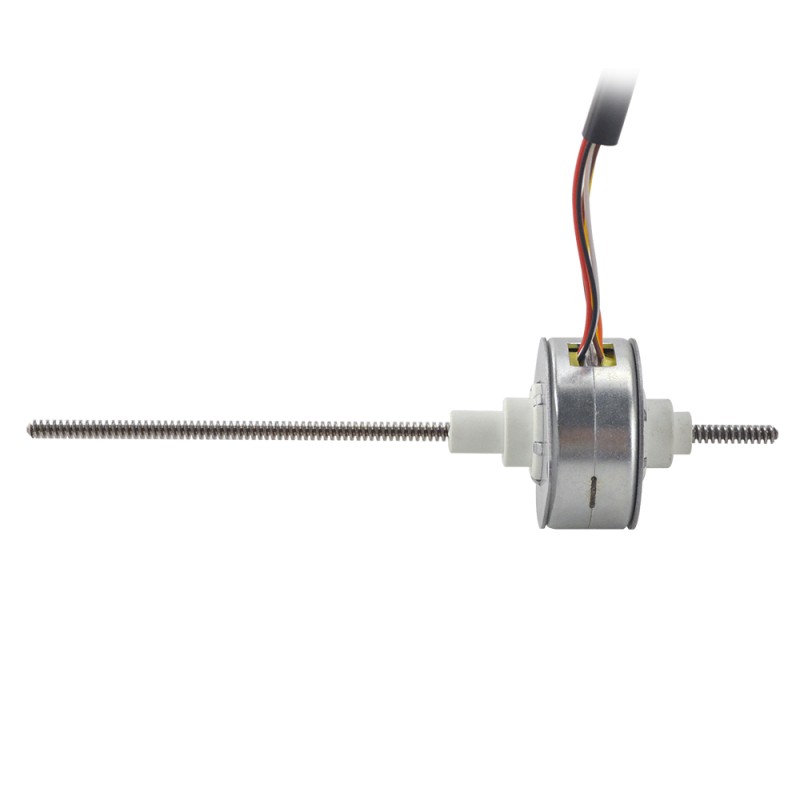 Φ35x17.5mm PM Niet-captieve Lineaire Stappenmotor 0.46A Lood 1.22mm/0.047 Lengte 139.7mm