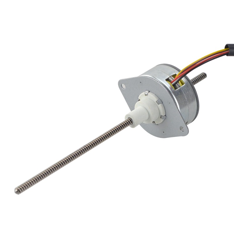 Φ35x17.5mm PM Niet-captieve Lineaire Stappenmotor 0.46A Lood 1.22mm/0.047 Lengte 139.7mm