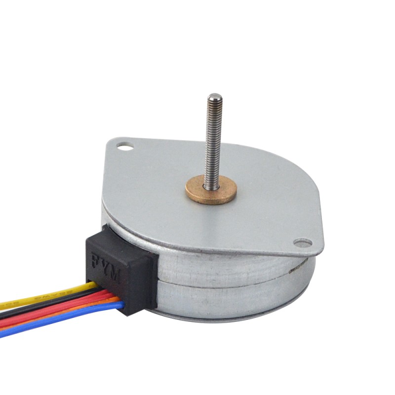 Φ42x16.5mm PM Externe Lineaire Stappenmotor 0.4A Lood 0.5mm/0.0197 Lengte 21mm