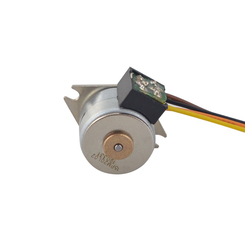 Φ15x12mm PM stappenmotor 18deg 3.43mN.m(0.486oz.in) 0.4A 4 draden