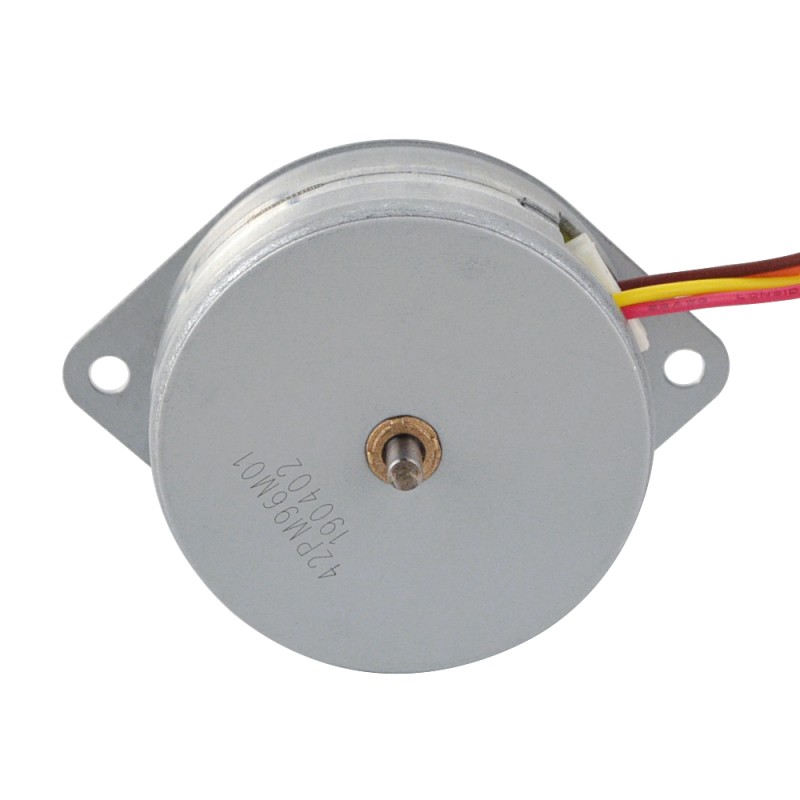 Φ42x18mm PM stappenmotor 3.75deg 49mN.m(6.94oz.in) 0.42A 4 draden