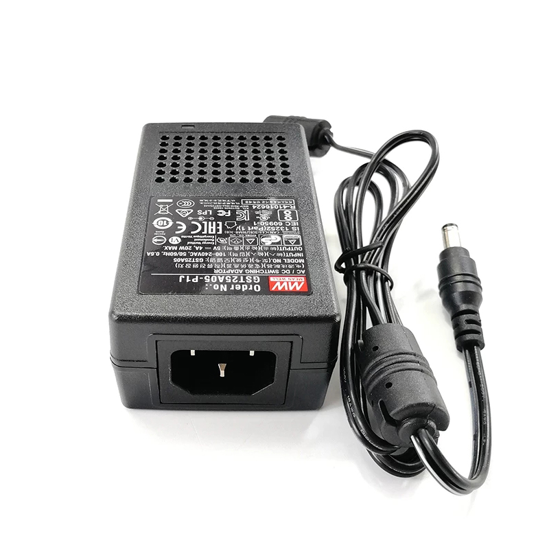 GST25A05-P1J MEANWELL 20W 5VDC 4,0A 115/230VAC AC-DC Betrouwbare Groene Industriële Adapter