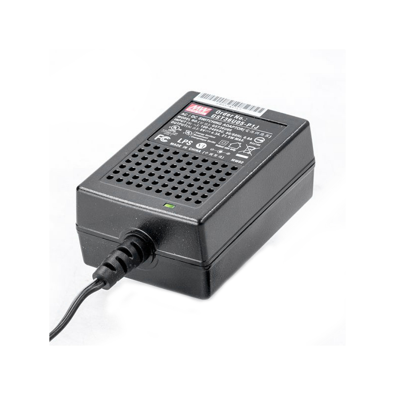 GST36U05-P1J MEANWELL 21,5W 5VDC 4,3A 115/230VAC AC-DC Betrouwbare Groene Industriële Adapter