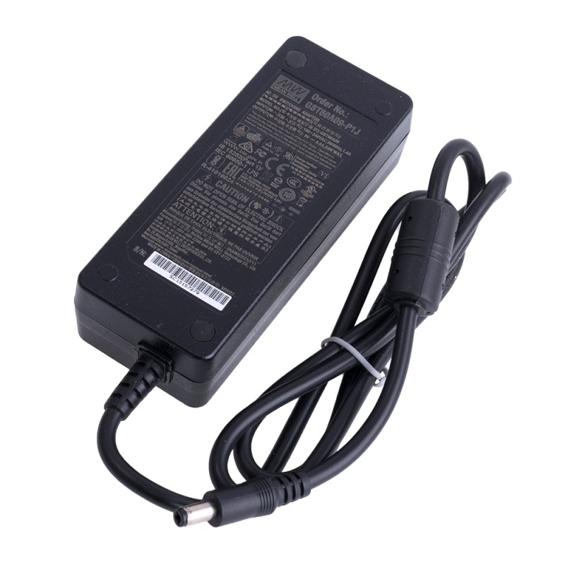 GST60A09-P1J MEANWELL 54W 9VDC 6A 115/230VAC AC-DC Betrouwbare Groene Industriële Adapter