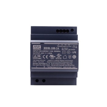CN In de uitverkoop - HDR-100-24 MEANWELL 92W 24VDC 3,83A 115/230VAC Ultra Slim Step Shape DIN Rail voeding