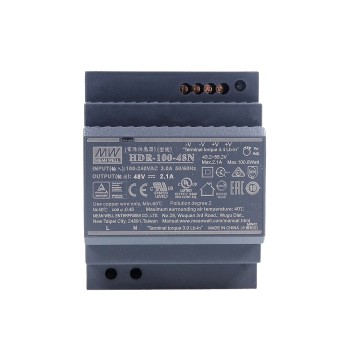 HDR-100-48N MEANWELL 100.8W 48VDC 2.1A 115/230VAC Ultra Slim Step Shape DIN Rail voeding