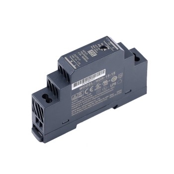 HDR-15-15 MEANWELL 15W 15VDC 1A 115/230VAC Ultra Slim Step Shape DIN Rail voeding
