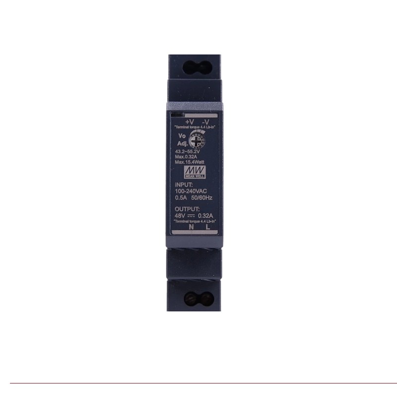 HDR-15-48 MEANWELL 15,4W 48VDC 0,32A 115/230VAC Ultra Slim Step Shape DIN Rail voeding