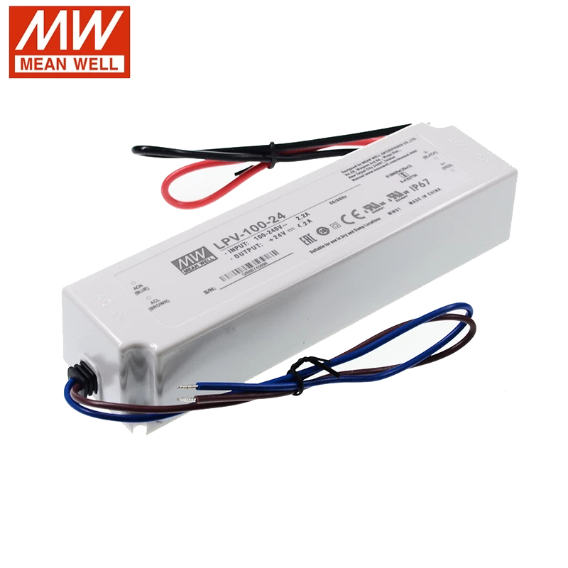 LPV-100-24 MEANWELL 24V 4.2A 100W enkelvoudige uitgang schakelende voeding