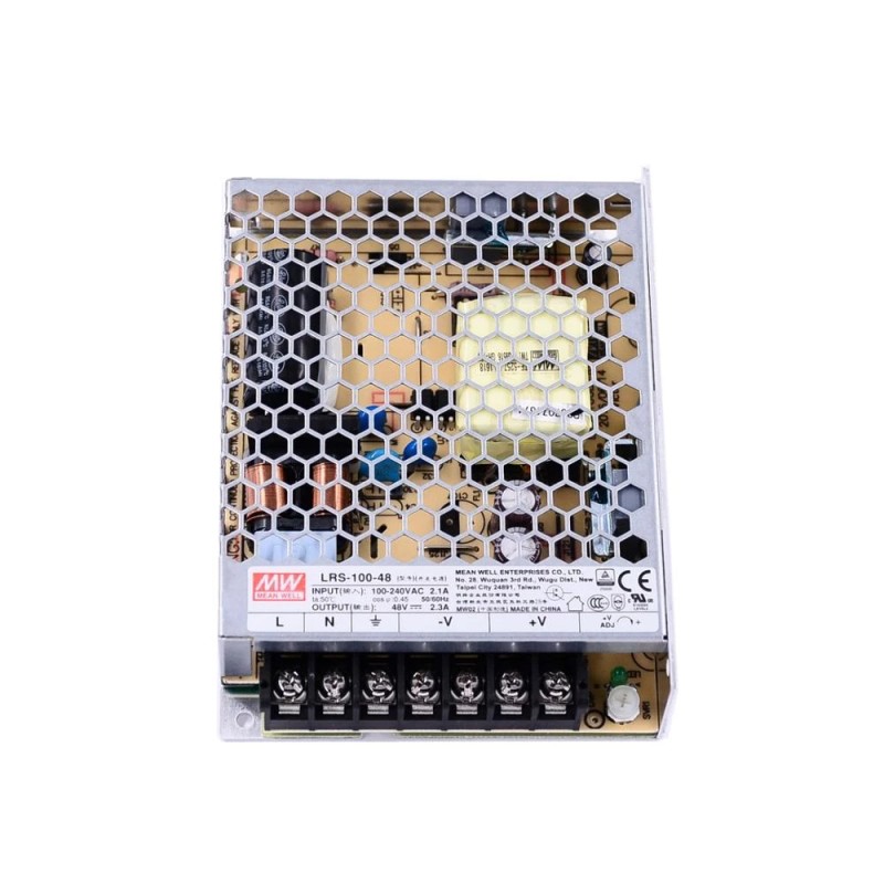 LRS-100-48 MEANWELL 100W 48VDC 2,3A 115/230VAC Gesloten schakelende voeding